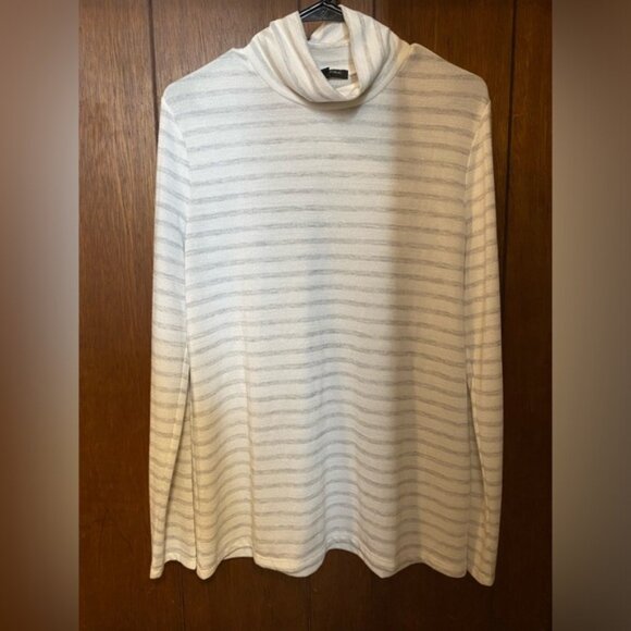 Stripped Long Sleeve Turtleneck - Picture 1 of 2